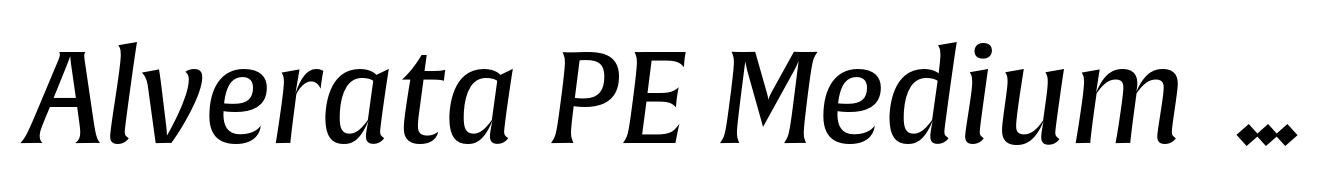 Alverata PE Medium Italic